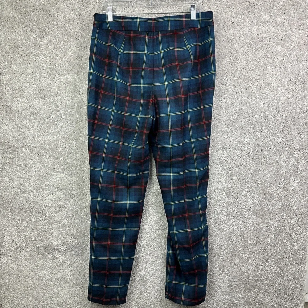 Talbots Heritage Wool Blend Tartan Plaid Cuffed Pants Size 12 Academia‎